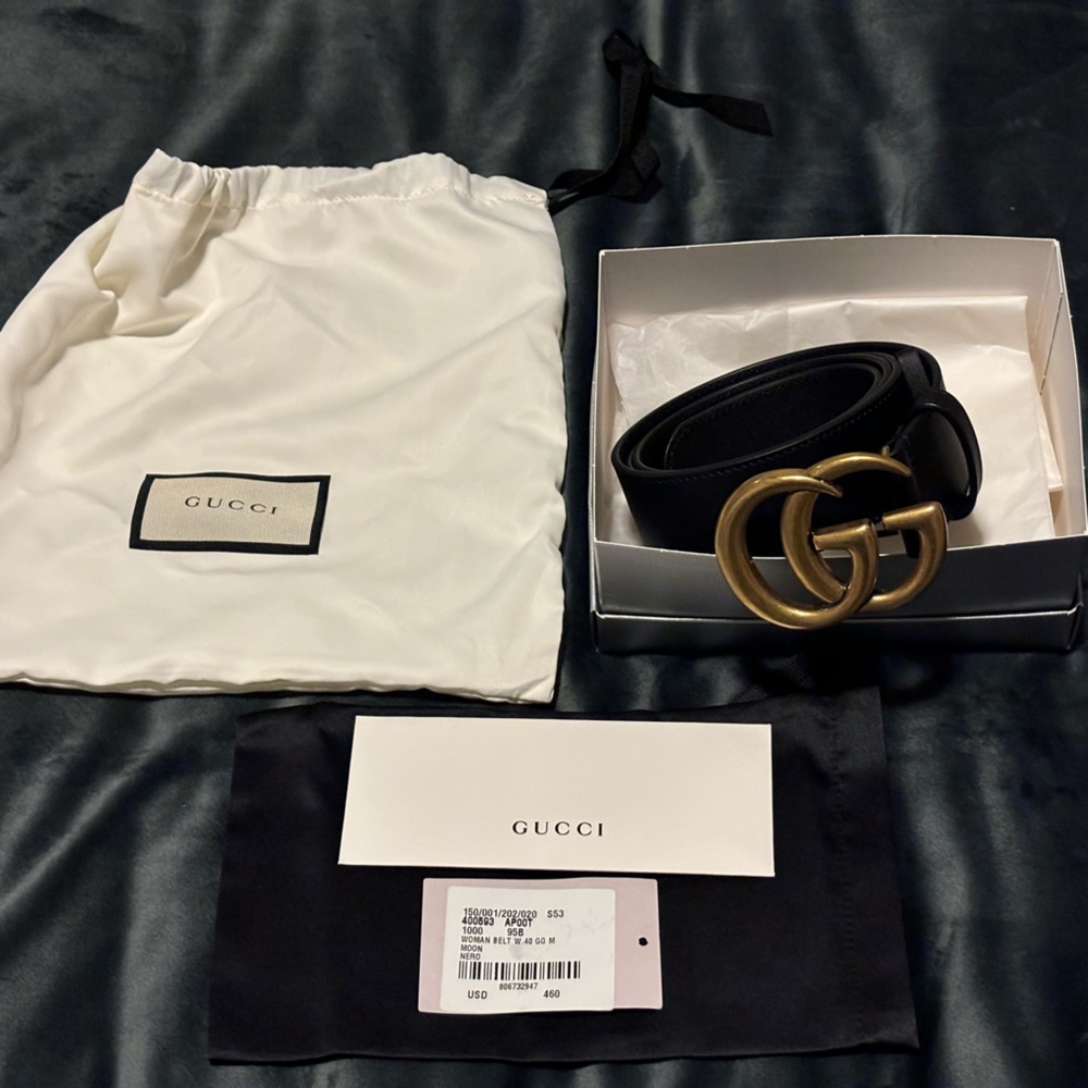 Gucci Woman Belt W.40 GG M Nero